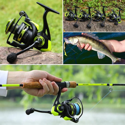 FisherPro Fishing Reel 5:2.1 + 2 Multifilament Lines